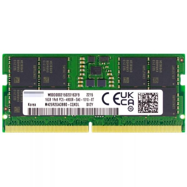 M425R2GA3BB0-CQK - Samsung 1x 16GB DDR5-4800 SODIMM PC5-38400S Single Rank x8 Module